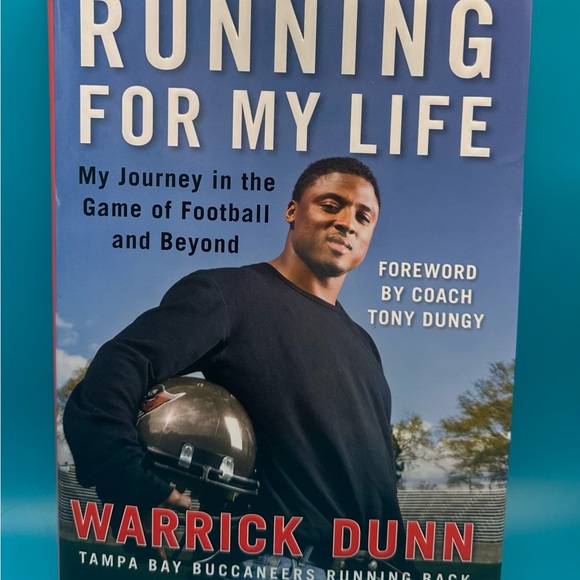*Signed* Running for My Life : My Journey in Football by Warrick Dunn 2008 HCDJ - Picture 1 of 9